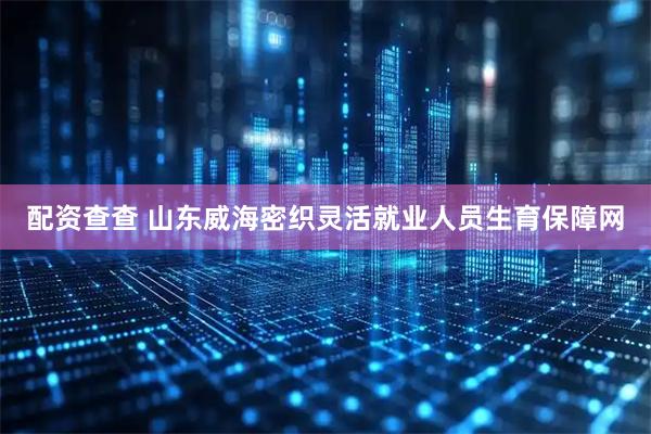 配资查查 山东威海密织灵活就业人员生育保障网
